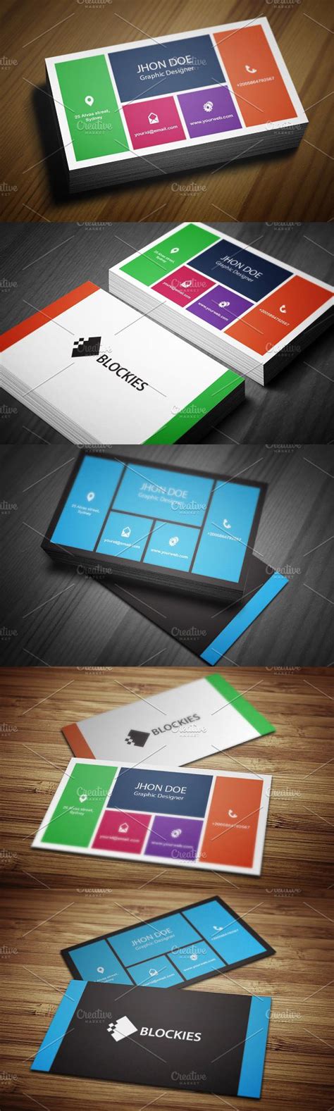 Colorful Business Card Template | Colorful business card, Business ...