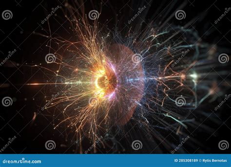 God Particle or Higgs Boson Illustration during Atoms Coalition Stock Illustration ...