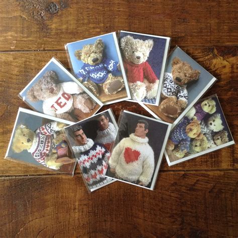 Three Teddy bears cards featuring bears and action dolls in | Etsy