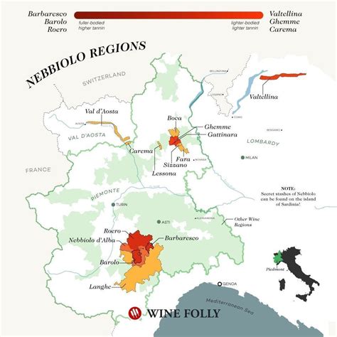 Wine Folly on Instagram: “The regions of Nebbiolo are home to some of ...