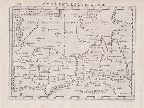 "Rhaetiae Vindeliciae Norici et Pannoniarum descriptio" - Raetia Noricum Pannonia Donau Schweiz ...