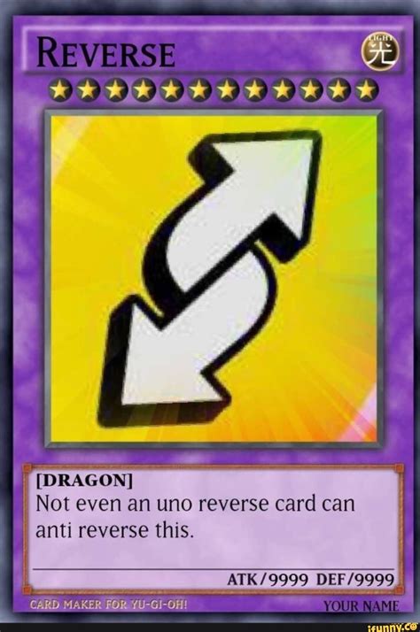 Uno Reverse Card Meme Yugioh - Printable Cards