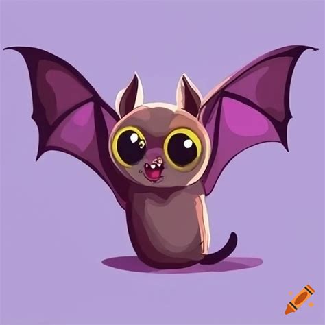 Adorable bat with a joyful expression