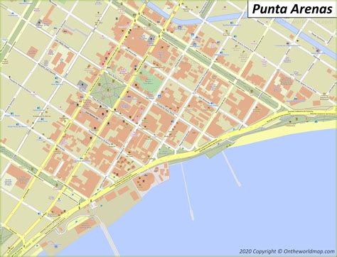 Punta Arenas City Centre Map - Ontheworldmap.com