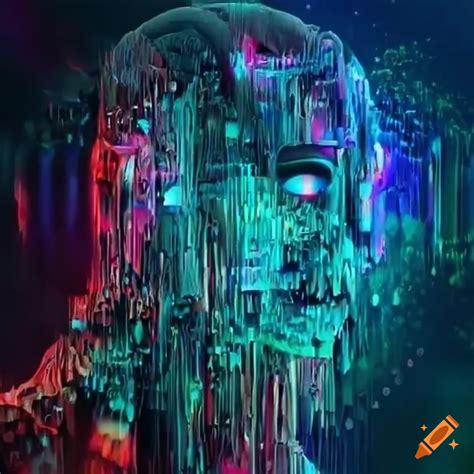 Digital artwork representing artificial intelligence on Craiyon