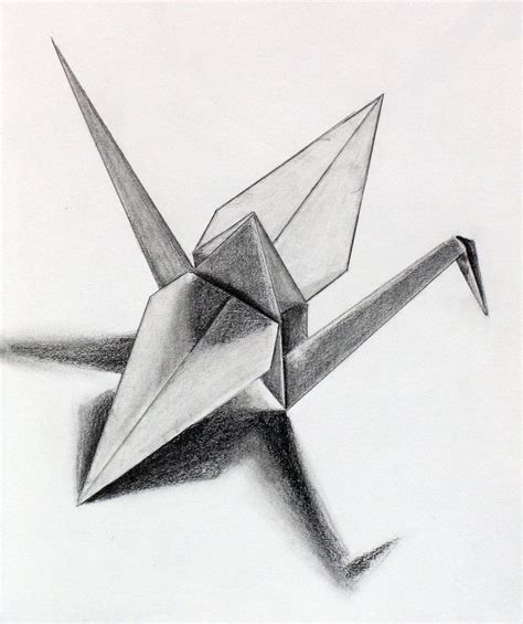 Paper Crane Drawing - Crane Origami | Dekorisori