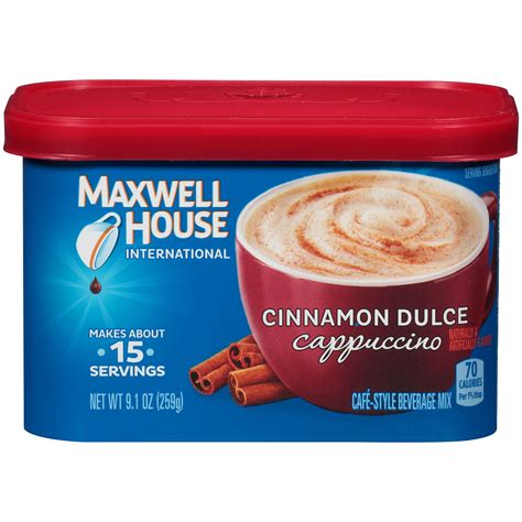 Maxwell House International Cinnamon Dulce Cappuccino Beverage Mix, 9.1 oz Canister - Kraft Recipes