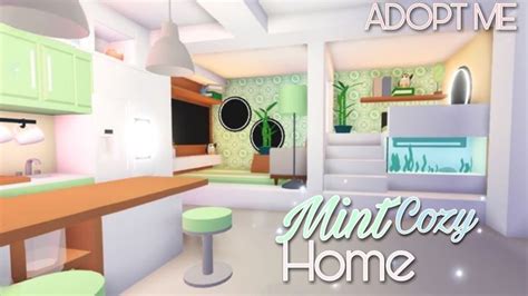 Mint Cozy Home 🌿 | Adopt Me - Speed build - YouTube | Home roblox ...