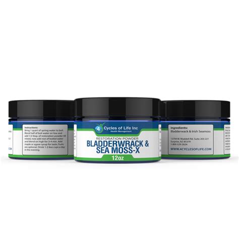 Bladderwrack & Sea Moss-X (Restoration Powder) - 4 Cycles of Life Inc