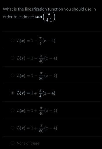 Answered: What is the linearization function you… | bartleby