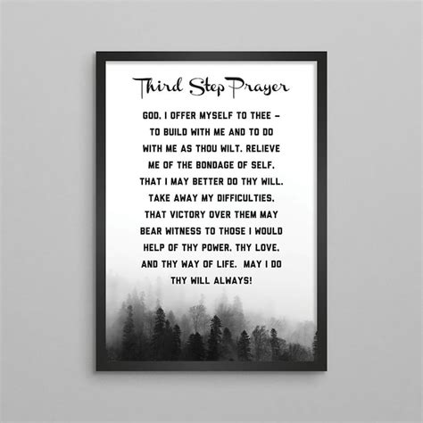 3rd Step Prayer Poster AA NA Third Alcoholics and - Etsy