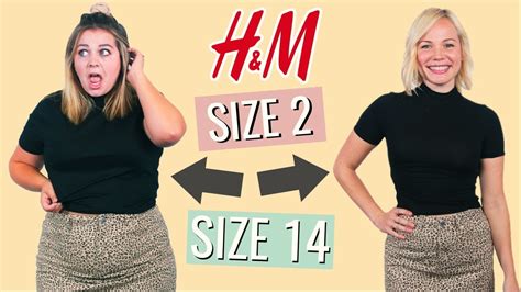 Size 2 vs. Size 14 Try the Same Outfits from H&M! - YouTube