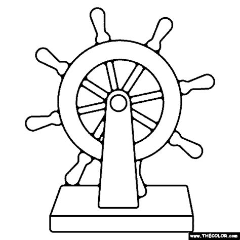 Pirate Ship Wheel Drawing