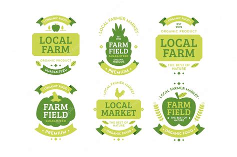 Premium Vector | Hand drawn flat design farmers market logo