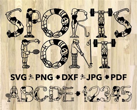 Sports Font SVG Athlete Alphapack Cricut File Sports - Etsy