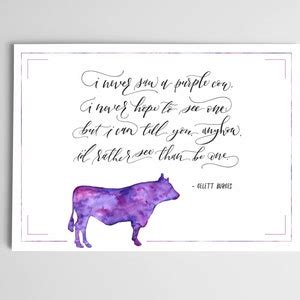 PRINTABLE Purple Cow Poem Digital Download by Gelett Burges - Etsy