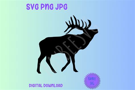 Elk Silhouette SVG PNG JPG Clipart Graphic by kaybeesvgs · Creative Fabrica