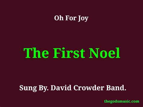 The First Noel Christian Song Lyrics