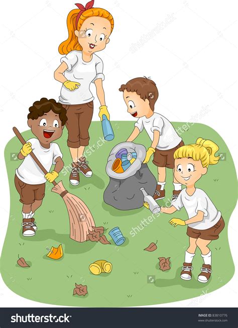 kids cleaning the environment clipart - Clipground