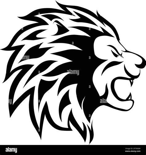 Lion head vector logo icon black illustration Stock Vector Image & Art ...