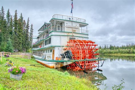 Riverboat Discovery III Docked at Chena Village in Fairbanks, Alaska Editorial Stock Image ...