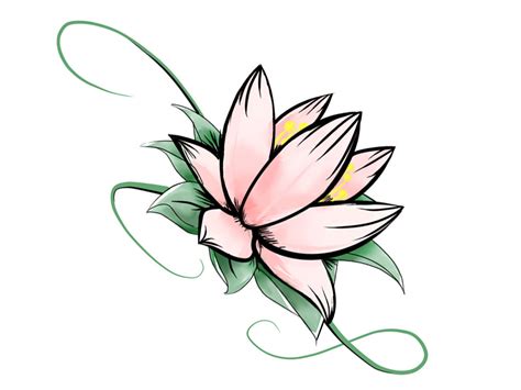 Simple Lotus Flower Drawing - ClipArt Best