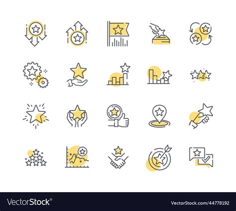 Star rating icons set Royalty Free Vector Image