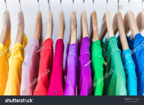 Fashion Clothes On Clothing Rack Bright Stock Photo 551997880 ...