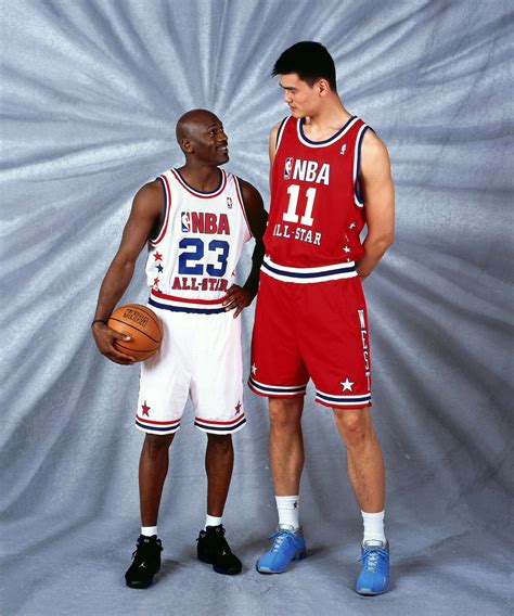 In case you forgot just how tall Yao Ming really is... ? TeamDay | HoustonRockets | NBA TV ...