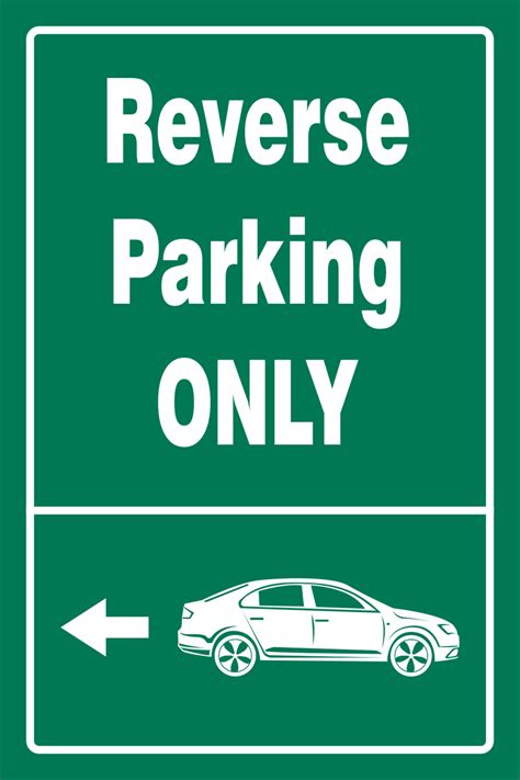 Reverse Parking only and pic safety sign (RV5) | Safety Sign Online