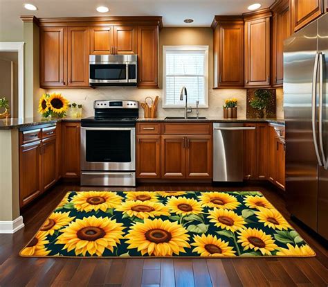 The Complete Guide to Stylish and Functional Sunflower Kitchen Rugs - Corley Designs