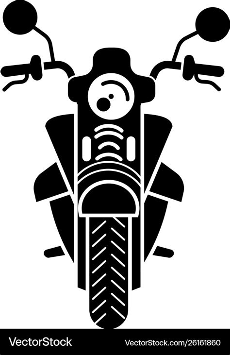 Front motorbike icon simple style Royalty Free Vector Image