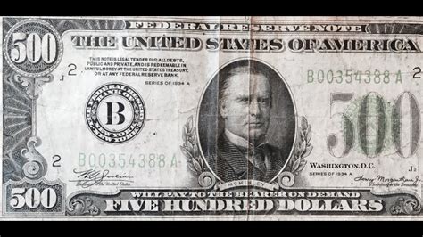 $500 Banknote - $500 Bill Paper Money Collection and US High Denomination Currency - YouTube