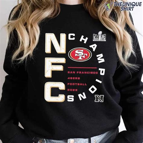 Premium Nfc San Francisco 49ers 2023 Champions Right Side Draw T-Shirt ...