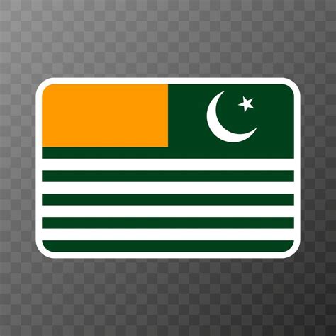 Azad Kashmir flag, official colors and proportion. Vector illustration ...