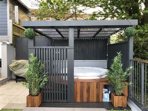 Hot Tub Pergola - Design Ideas, DIY Building Costs + 60 Photos