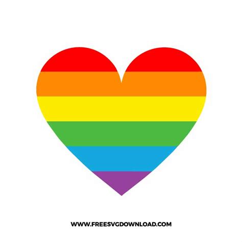 Pride Heart SVG & PNG free pride cut files | Free SVG Download