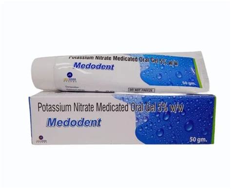 Potassium Nitrate Medicated Toothpaste, For Adults, Packaging Size: 50 ...