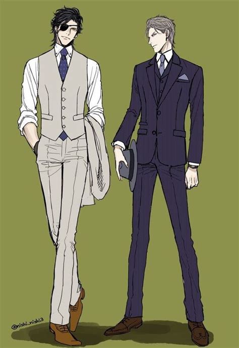 Anime Guy Standing Suit