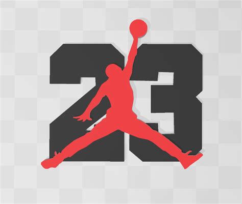 Red Jordan Logo 23