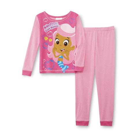 Nickelodeon Bubble Guppies Toddler Girl's 2-Pairs Pajamas