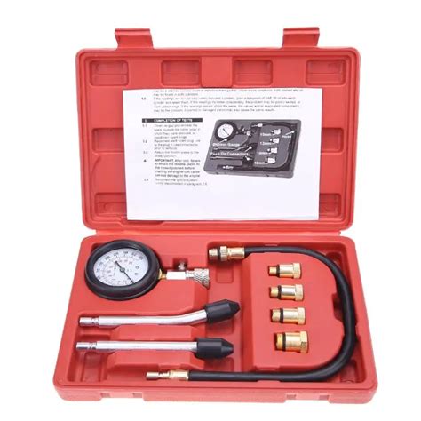 Car Pressure Gauge Gas Engine Cylinder Compression Tester Tool Kit Car Motorcycle Pressure Gauge ...