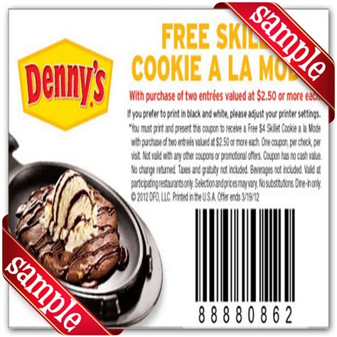 Denny's Coupon Printable December 2016 - Save Avg of $5