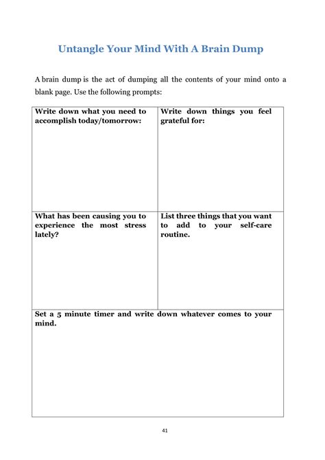 Stress relief worksheets – Artofit