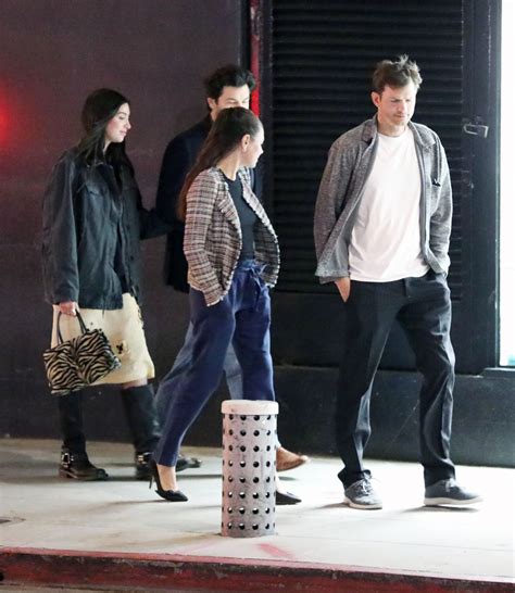 MILA KUNIS and Ashton Kutcher Out for Dinner with Jordan Masterson in ...