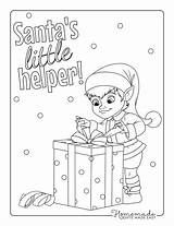 Coloring Pages Elves sketch template