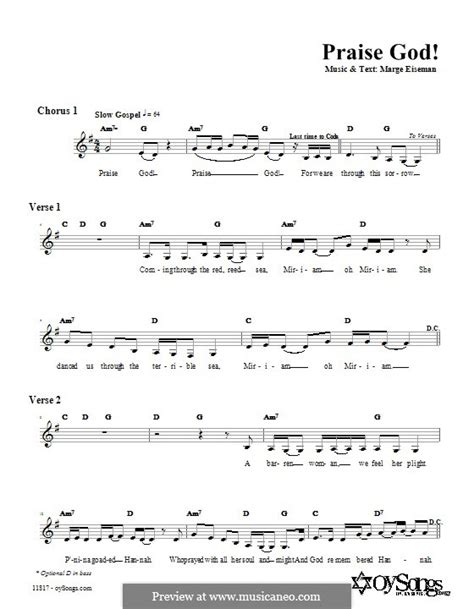 Praise God! by M. Eiseman - sheet music on MusicaNeo