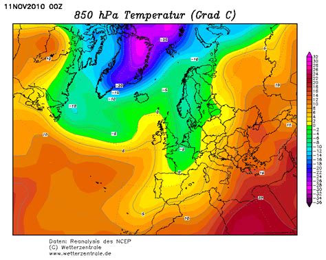 Atmospheric pressure map at 500 hPa and ground level-11.11.2010 [4 ...