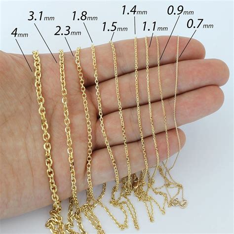 chain size ref | Solid gold necklace, Gold rope chains, Real gold chains