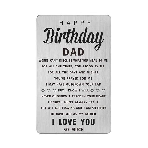 DEGASKEN Dad Birthday Card from Daughter Son, Unique Father Birthday ...